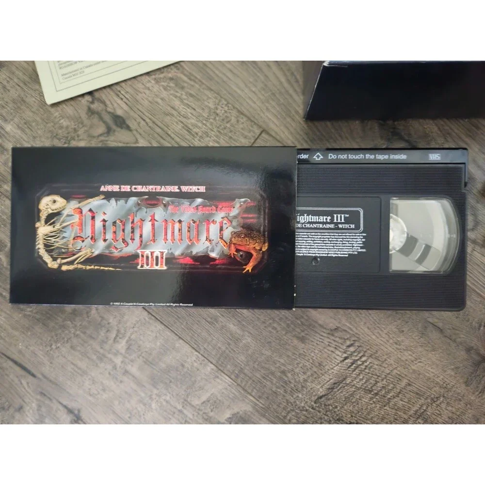 Vintage 1992 Nightmare III Video Board Game VHS Anne De Chantraine Witch